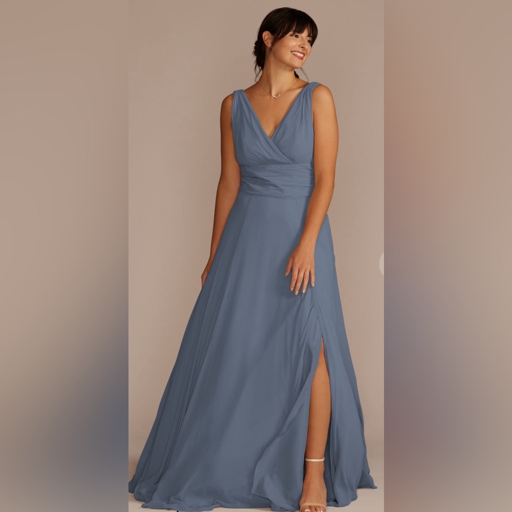 Steel Blue Bridesmaid Dress